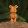 Artesanato em Madeira Pintada Escultura Pingente Urso Violento Acessórios Chaveiro DIY Fofo Feito à Mão Corrente para Celular Ornamento Pendurado Acessórios