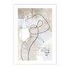 Póster de pared de danza femenina abstracta nórdica, arte lineal, pintura simple en lienzo, núcleo de pintura decorativa para sala de estar, dormitorio