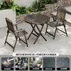 Mesa plegable, mesa y sillas de exterior, uso en patio y hogar, mesa cuadrada pequeña simple para poner puestos, mesa redonda portátil, mesa y sillas de comedor, juego de ocio