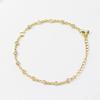 Pulsera de Zirconia Austriaca Chapada en Oro de 18 Quilates Estilo Ins, Tobillera Hecha a Mano, Joyería Versátil al por Mayor, Pulsera de Lujo Ligero