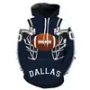 Moletom com Capuz Estampado de Letras Estrela Marca Tendência Transfronteiriça Jaqueta Estilo Rua para Homens e Mulheres Moletom de Futebol NFL
