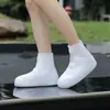 Funda impermeable para zapatos, de silicona antideslizante, con tubo central grueso e impermeable, ideal para botas de lluvia para días lluviosos, resistente al desgaste y gruesa.