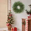 Corona Navideña de Nuevo Modelo Transfronteriza de Gran Diámetro 60cm Corona Grande Artificial Navidad Tacto Realista Decoración Verde Artificial