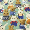 Tecido para roupa de cama de sarja de algodão puro material estreito para colcha de solteiro lençol de cama de dormitório estudantil cartoon Cortina Coelho