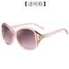 Venta directa de fábrica 2574 elegantes gafas de sol de plástico con montura negra, gafas de sol con protección UV para mujeres europeas y americanas.