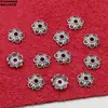 Acessórios de flor torus de prata esterlina, contas de cristal antigo retrô, junta de torus de prata, material de contas artesanais DIY, atacado