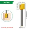Juego de 12 Brocas Fresadoras de Rebaje con Cuchillas de Doble Filo para Carpintería, Panel de Puerta, Cerradura de Puerta, Cortador de Ojal, Rebaje al Ras, Ranurado, Máquina de Grabado