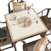 Mantel de Mesa de Cuero Chino Impermeable y a Prueba de Aceite Mantel Resistente al Desgaste Anti-Escaldaduras Mesa de los Ocho Inmortales Mantel Cuadrado Alfombrilla para Mesa Sin Lavado
