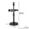Clip de expansão para vários dispositivos suporte de mesa para transmissão ao vivo de celular haste telescópica de elevação base com dois encaixes para cartão estrutura de suporte de clipe para celular