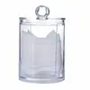Hisopo de algodón algodón cosmético caja de almacenamiento de joyas/tanque de almacenamiento acrílico redondo/caja de almacenamiento transparente a prueba de polvo para pinzas para el cabello en stock