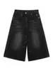 Shorts Jeans Preto Retro Estilo Americano Feminino Tendência Versátil Novo Slim-fit Solto Reta Cropped