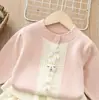 Conjunto de cárdigan y suéter para niñas Aikyung Ropa Exterior Linda con Falda de Pastel Tejido Elegante Conjunto de Dos Piezas
