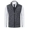 Colete Suéter de Lã Plus Size Outono e Inverno Transfronteiriço Masculino Sem Mangas Jaqueta Tricotada Colete Jovem Cardigan Colete Quente