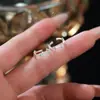 Prata de Lei S999 Prata para Pé Trevo de Quatro Folhas Clipe de Orelha Novo Moda Feminina Brincos Elegantes Simples Versátil Joia de Orelha de Alto Padrão