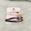 Pinza de Pato con Bordes Delicados Huecos, Pinza de Gato con Polvo Dorado, Estilo Japonés, Simple y Elegante, Estilo Celebridad de Internet, Nuevo Modelo de Acetato