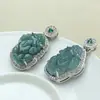 Anillo Azul Agua de Jadeíta Grado A Natural con Jade Incrustado Anillo Ajustable Anillos de Pareja Fabricante de Jade Venta al por Mayor