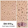 Redanco Nuevo Avión 3D Ins Popular Pegatinas para Uñas Artísticas Estampado Caliente Plata DIY Pegatinas para Uñas Estrella Dh-919