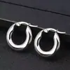 Joia de Orelha Simples Estilo Coreano Huajie Moda Hip Hop Brincos Redondos Grandes Espessos Retrô para Meninos e Meninas Joia de Argola para Orelha