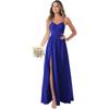 Vestido de Dama de Honra Feminino com Alças Finas Sexy Fenda Longo Formal para Festa 2026 Novo Tecido Chiffon