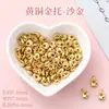 Cuentas espaciadoras de circonita de oro de 18k, accesorios de alta retención de color, pulsera y cadena para clavícula de cristal y perla hechos a mano de alta gama para DIY