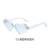 GLAZZY Europa y Estados Unidos moda transfronteriza gafas de sol de amor Octubre gafas de sol de corazón de melocotón tendencia gafas con forma de corazón personalidad estilo INS mujer