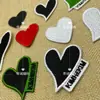 Pegatinas bordadas de corazón de lunares accesorios para ropa sombrero zapatos y calcetines Parche decorativo DIY
