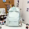 Nueva Mochila Escolar Estilo Ins Femenina Nicho Estudiante de Preparatoria Niña de Secundaria Mochila Estilo Coreano Gran Capacidad Color Puro Simple