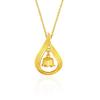 Colar Anel de Orquídea Shajin do Vietnã Pingente Dinâmico de Flor de Orquídea Pingente Oval Gota d'Água Corrente de Clavícula Feminina