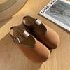 Medias Pantuflas con Puntera Mate para Mujer, Nuevo Estilo Primavera 2025, Sandalias Mary Jane Retro Francesas Perezosas Slip-On para Mujer