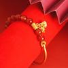 Nova ágata Lotus meia pulseira vietnã ouro pulseira feminina retro imitação de ouro on-line Vermelho transmissão ao vivo mesmo estilo de fornecimento por atacado