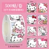 Pegatinas Selladoras Sanrio para Niños, Rollos de Cinta Adhesiva Lindos para Planificadores DIY, Cinta Adhesiva Adhesiva Redonda Troquelada al Por Mayor