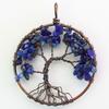 Colgante de árbol de la vida redondo de bronce con gema de grava de cristal, venta al por mayor de joyería de comercio exterior transfronterizo de Amazon y eBay