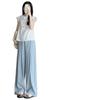 Pantalones Yamamoto Pequeños Transparentes Ajustados de 145 cm para Mujer Primavera y Verano 150 Cintura Alta Dosis Sueltos Casual Rectos Casuales de Pierna Ancha