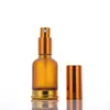 Frasco de Vidro Transparente para Óleo Essencial, Frasco Borrifador para Máscara Facial, Frasco Refil de 30ml para Cosméticos e Produtos de Cuidados com a Pele, Frasco Borrifador para Líquido de Base