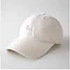 Boné de Baseball Macio com Bordado de Letra Única Unissex Moda Simples Casual Versátil Proteção Solar Chapéu Bico de Pato