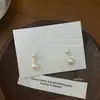 Brincos de Franja de Pérola de Água Doce Aurora Francesa com Agulha de Prata 925 Acessórios de Cabelo Simples de Alta Qualidade Brincos Retrô de Luxo