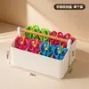 Cesta de Almacenamiento BNBS con Múltiples Compartimentos para Tijeras para Manualidades Preescolares, Caja de Almacenamiento Portátil para Clasificar Cúter y Pinceles
