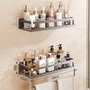 Estante de Almacenamiento para Baño, Estante de Almacenamiento para Baño, Inodoro, Lavabo, Montaje en Pared sin Taladro