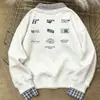 Sudadera Unisex con Cuello Polo Color-Blocking Retro Versátil Personalizada Estilo High Street Americano Otoño/Invierno 2025