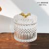 Frasco de Vidrio Transparente Estilo Ins Mariposa Dorada Caja de Almacenamiento de Joyería Hisopos de Algodón Almacenamiento Estampado Estilo Europeo