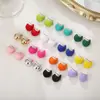 Pendientes de Gota de Agua Geométricos Simples Más Vendidos, Pendientes de Frijol Pequeño de Color Caramelo Acrílicos, Tachuelas Versátiles Estilo Europeo y Americano