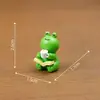 Micro-paisagem Fofa Lendo Comendo Sapo Japonês Boneco Fofo Grânulos Boneca Casa de Bonecas DIY Acessórios Decorativos Pequenos Enfeites