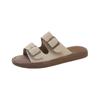 Pantuflas Birkendish de plataforma para mujer, ropa de exterior de verano 2025, nuevas pantuflas de playa planas, casuales y a la moda.