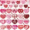 Nuevo Producto 36 Piezas de Decoraciones de Madera para San Valentín Retro Colgantes Lindos de San Valentín Colgantes para Decoración de Árbol de San Valentín