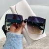 2026 Nuevo Modelo Mismo Estilo Xiaohongshu Transmisión en Vivo de Tiktok Gafas de Sol Más Vendidas Protección UV Montura Cuadrada Moda Coreana Gafas de Sol