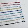 10Cm.12Cm Llavero de Cuentas Onduladas Colgante para Bolso Cadena Suelta Cadena Negra Cadena de Cuentas de Pintura de Vidrio Etiqueta Mayorista