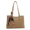Lenço de seda personalizado estilo ocidental moderno grande capacidade feminina bolsa 2024 nova primavera simples elegante ombro viajante sacola