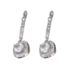 Brincos Quadrados Exquisitos Novos e Brincos Europeus e Americanos Amazon Wish Mais Vendidos Brincos com Micro-Incrustação de Diamante