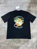 Camiseta de Algodão Puro 230g com Estampa Digital Casa Levemente Luxuosa, Pesada e Amiga da Pele para Vendas Transfronteiriças de E-commerce Independente, Manga Curta