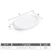 Plato largo de imitación porcelana plato de melamina para hotel restaurante irregular blanco con forma plato de plástico para snacks plato creativo comercial